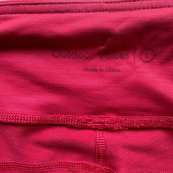 Outdoor Voices TechSweat Crop Top Bra 7/8 Flex Legging Set Pink Red Size L Large - Picture 9 of 16